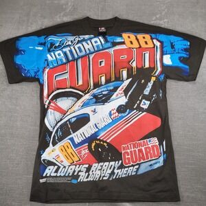 Vintage Dale Earnhardt Jr 88 National Guard NASCAR Reprint Giant Tee XL Made USA